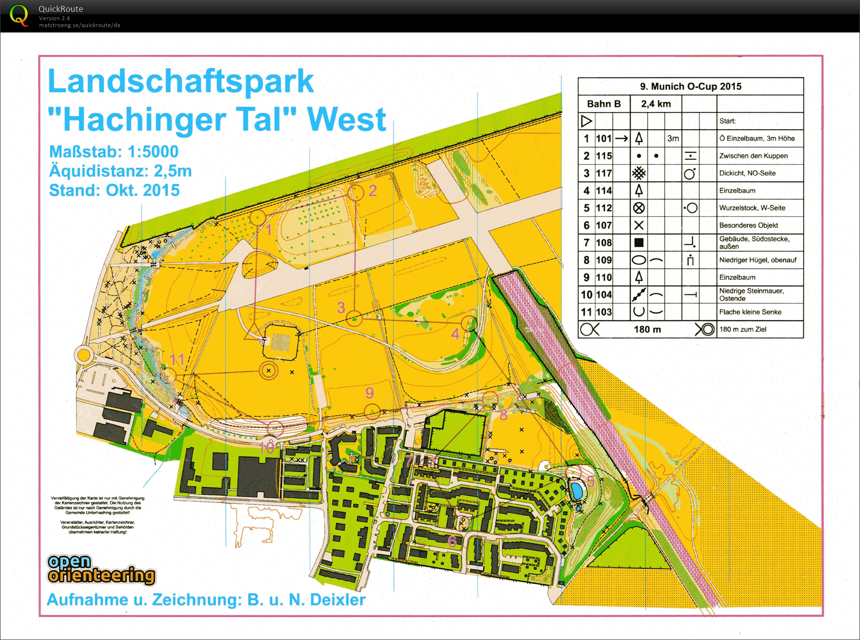 9. Munich O-Cup 2015 - Bahn B (24/10/2015)